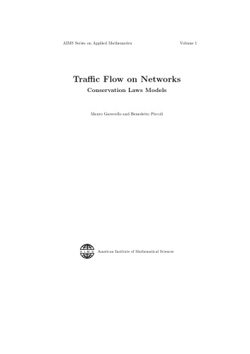 Traffic Flow on Networks (Applied Mathematics)