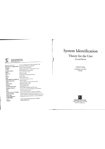 System Identification, Theory for Users