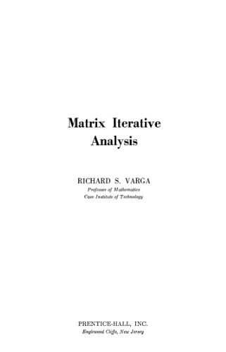 Matrix Iterative Analysis