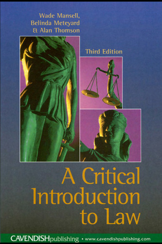 Critical Introduction to Law 3 e (New Title)