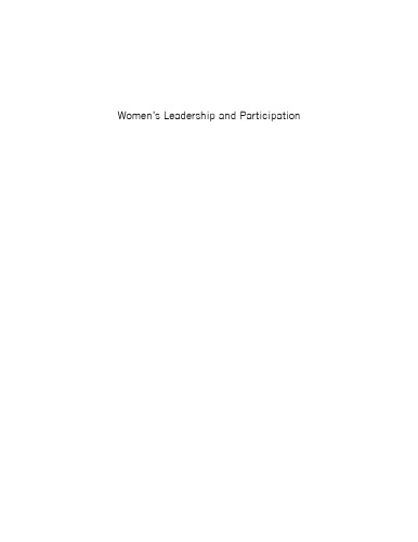 Women's Leadership and Participation: Case Studies on Learning for Action