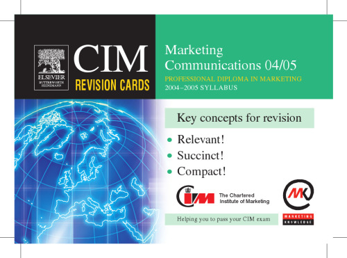 CIM Revision Cards: Marketing Communications 04 05 (Cim Revision Cards)