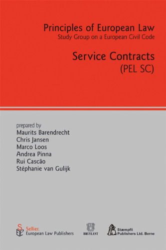 Service Contracts (Principles of European Law)