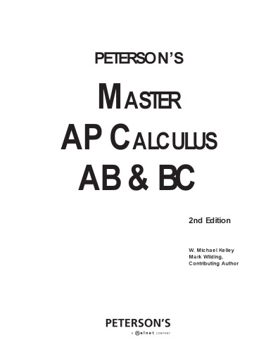 Master the AP Calculus AB & BC (Peterson's Ap Calculus Ab & Bc)