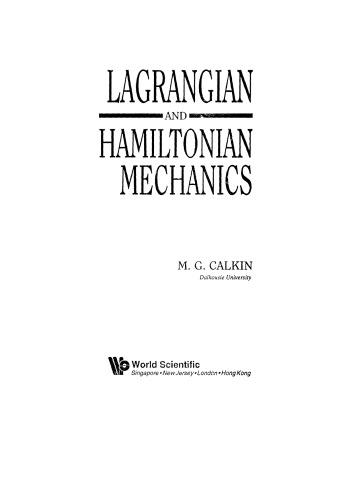 Lagrangian and Hamiltonian Mechanics