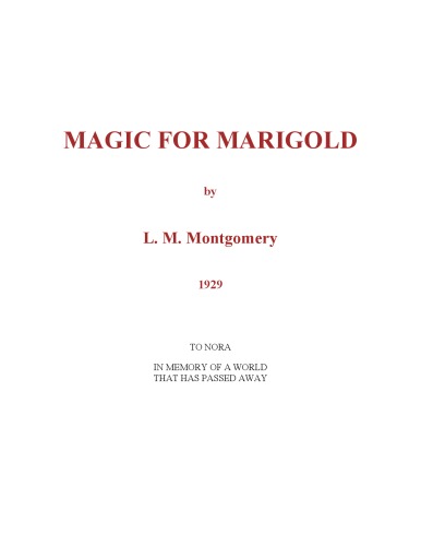 Magic for Marigold