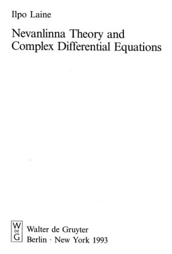 Nevanlinna theory and complex differential equations