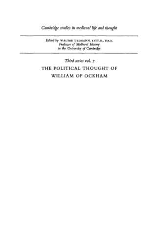 The Political Thought of William Ockham