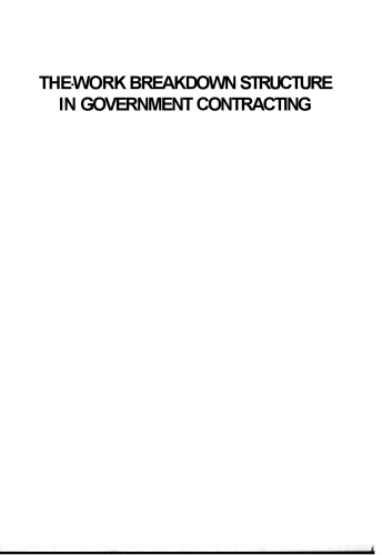 The Work Breakdown Structure in Government Contracting