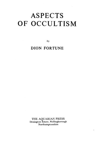 Aspects of Occultism