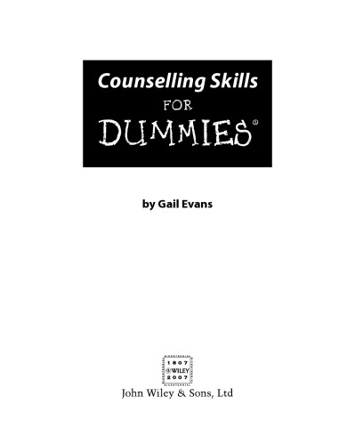 Counselling Skills For Dummies (For Dummies)