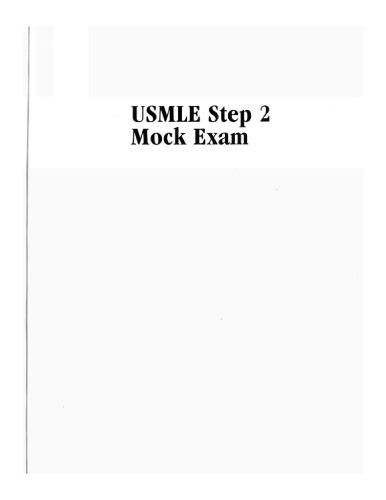 USMLE Step 2 Mock Exam