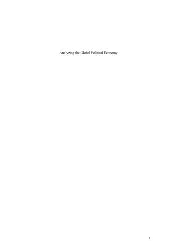 Analyzing the Global Political Economy