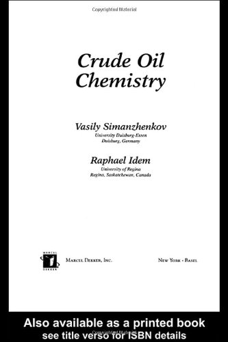 Crude Oil Chemistry (No Series)