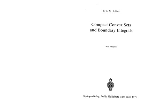 Compact Convex Sets and Boundary Integrals