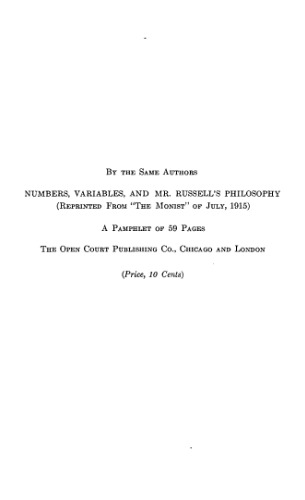 Fundamental Conceptions of Modern Mathematics: Variables and Quantities