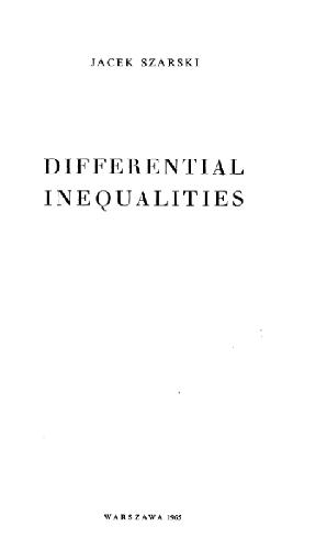 Differential inequalities