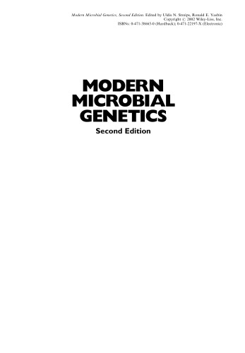 Modern Microbial Genetics - 2nd edition