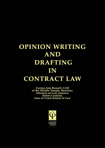 Opinion Writing & Drafting in Contract Law