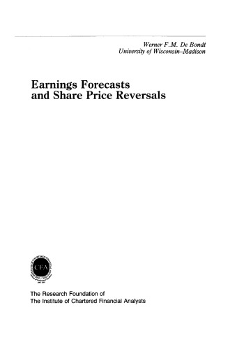 Earnings Forecasts and Share Price Reversals