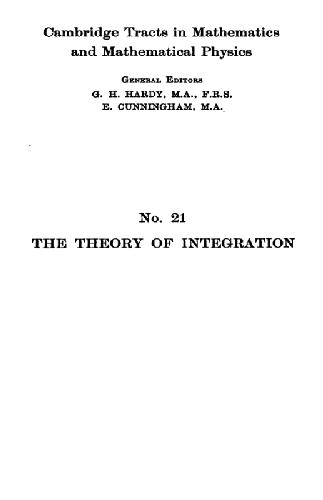 The theory of integration