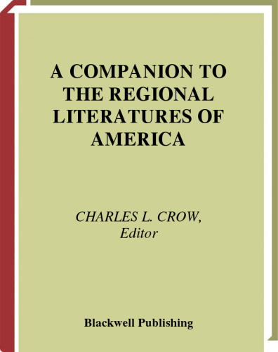 A Companion to the Regional Literatures of America