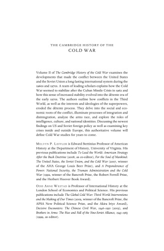 The Cambridge History of the Cold War: Volume 2, Crises and Détente