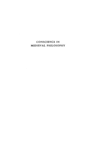 Conscience in Medieval Philosophy