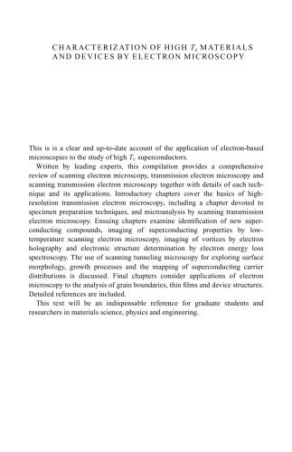Characterization of High Tc Materials and Devices by Electron Microscopy