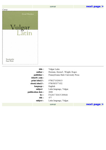 Vulgar Latin