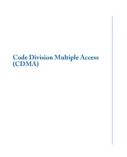 Code Division Multiple Access (CDMA)