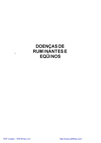 Doenças de Ruminantes e Eqüinos