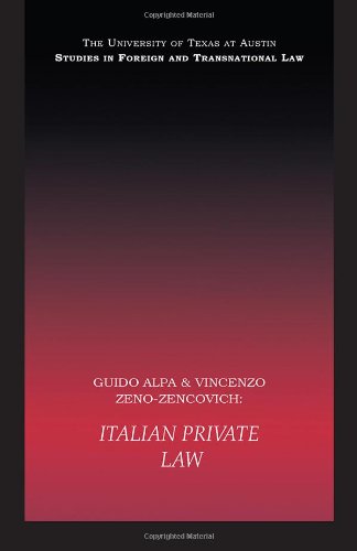 Italian Private Law (University of Texas at Austin Studies in Foreign and Transnational Law)