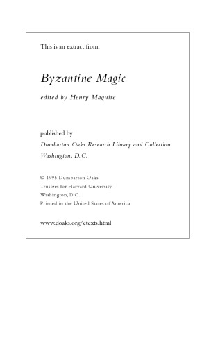 Byzantine Magic (Dumbarton Oaks Research Library & collection)