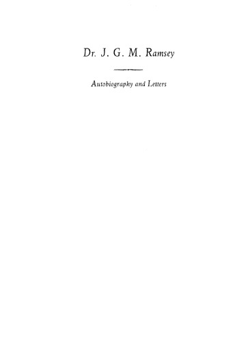 Dr. J. G. M. Ramsey: Autobiography and Letters (Appalachian Echoes)