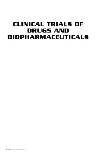 Clinical Trials of Drugs and Biopharmaceuticals