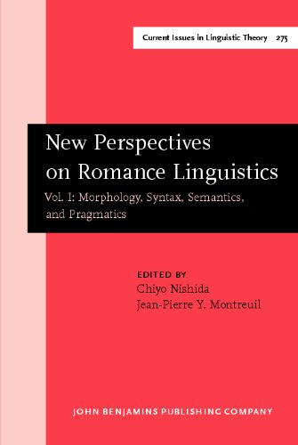 New Perspectives on Romance Linguistics: Vol. I: Morphology, Syntax, Semantics, and Pragmatics. Selected Papers from the 35th Linguistic Symposium on Romance Languages (LSRL), Austin, Texas, February 2005