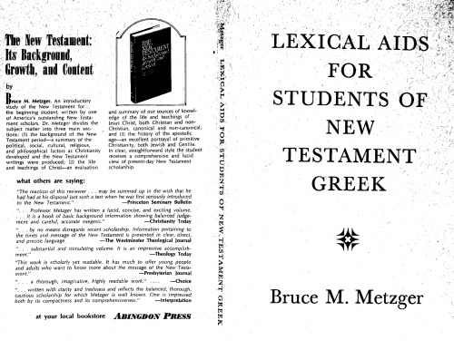 Lexical Aids for Students of New Testament Greek