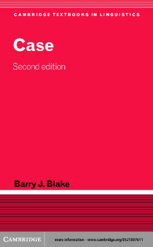 Case (Cambridge Textbooks in Linguistics)