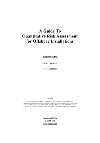 A Guide to Quantitative Risk Assessment for Offshore Installations