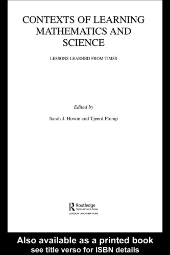 Contexts of Learning Mathematics and Science: Lessons Learned from Timss (Contexts of Learning)