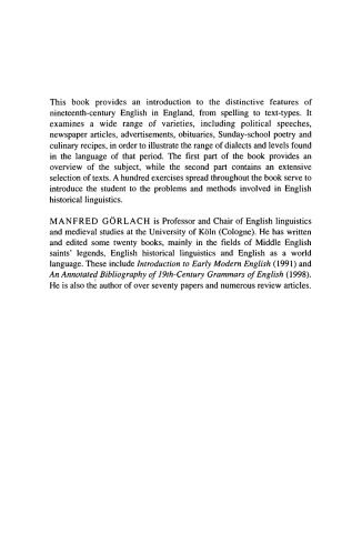 English in Nineteenth-Century England: An Introduction