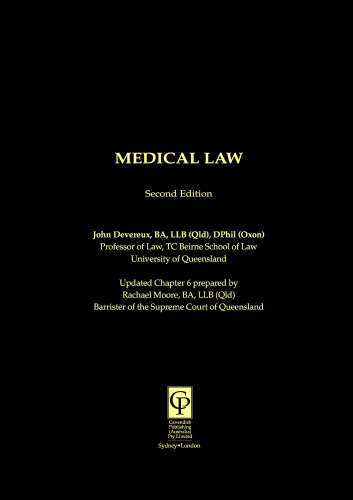 Medical Law: Text, Cases & Materials