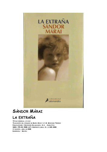 La Extrana (Coleccion NARRATIVA)