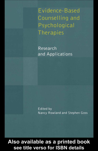 Evidence Based Counselling and Psychological Therapies: Research and Applications