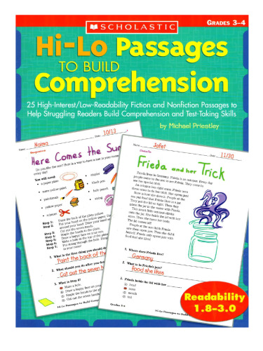 Hi-Lo Passages to Build Comprehension: Grades 3-4