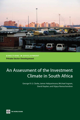 An Assessment of the Investment Climate in South Africa (Directions in Development)