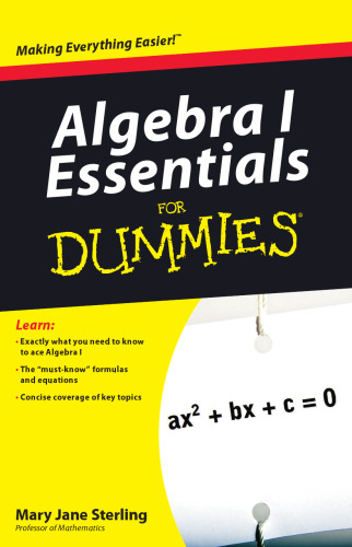 Algebra I Essentials For Dummies