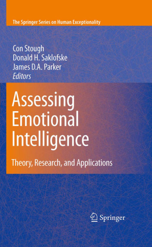 Assessing Emotional Intelligence: Theory, Research, and Applications