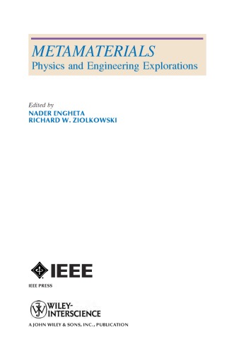 METAMATERIALS Physics and Engineering Explorations